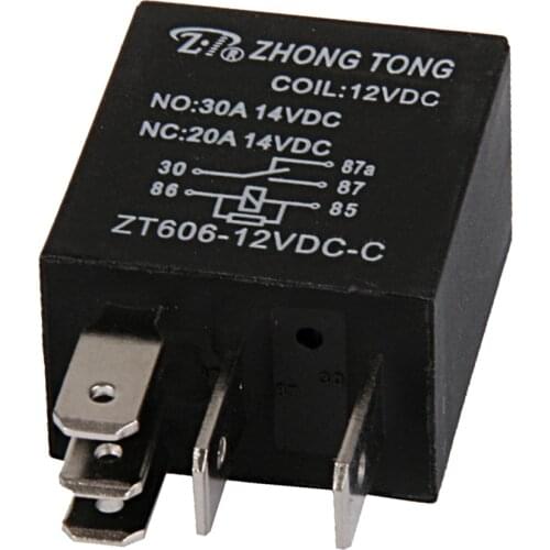 20/30 AMP Auto Relay - 5 Pin SPDT 12 V DC Automotive Relay (No Socket and Wiring Harness)