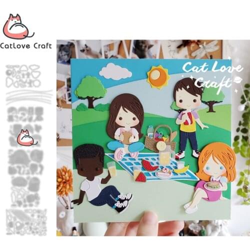CatLove Picnic Camping Series Metal Cutting Dies Scrapbooking Stencil Die Cuts Card Making DIY Craft Embossing New Dies For 2021