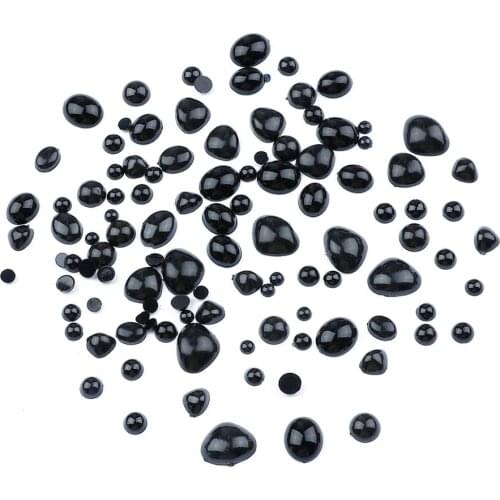 Black Plastic Safety Eyes Acrylic Half Beads For Bear Doll Animal Puppet Making DIY Crafts Children Kids Toys Eyes Accessories