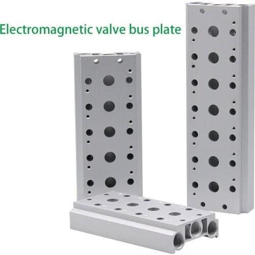 Solenoid valve accessories Electromagnetic valve confluence plate confluence base4V210-08 bus plate 100m-200-300-400m 2F---10F