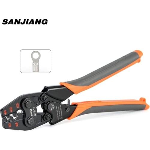 IWS-16 Crimping Pliers Cable Lug Crimper Tool Bare Terminals Wire Plier 1.25-14mm²AWG22-6 for Non-Insulated Connectors