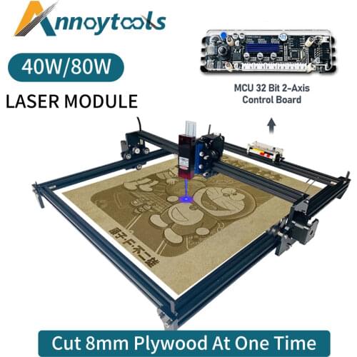 ANNOYTOOLS 40*50cm Laser Engraver 2 Axis CNC Wood Router Cutter Printer DIY Desktop Laser Engraving Cutting Machine 30W/40W