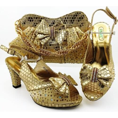Italian shoes with matching bags 9CM african shoes and bags matching set nigerian shoes and matching bags for party shoes MM1094