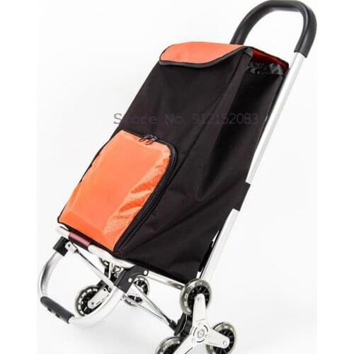 Shopping Cart, Small Cart, Household Climbing Shopping Cart, Folding Portable Trolley, Old Luggage Trolley Cart, Trolley