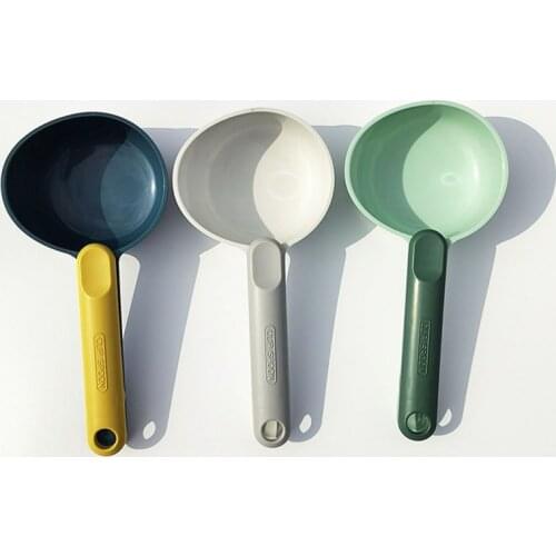 250g Mutli-function Pet Cat Dog Food Shovel Spoon With Clip Feeding Scoop With Sealing Bag Clip Pet Supplies