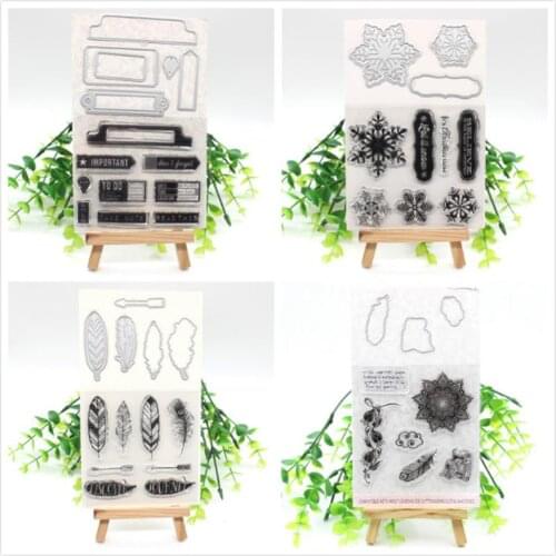 KSCRAFT Love Transparent Clear Silicone Stamp And Cutting Dies Set for DIY scrapbooking/photo album Decorative 1022