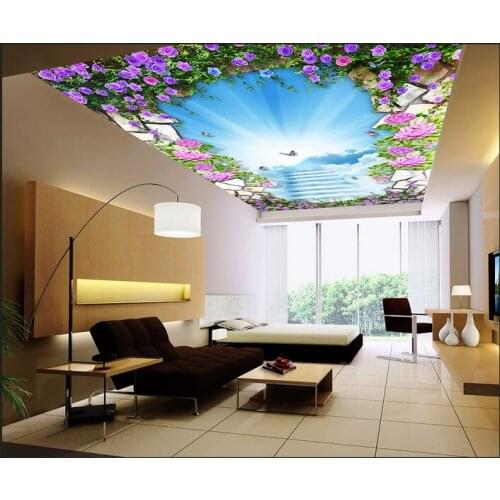 3d room wallpaper custom mural Contracted contemporary floral ceiling mural home decor living room wallpaper for walls 3 d