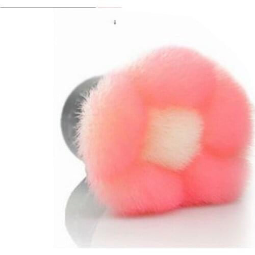 200pcs/lot New Excellent Pink Flower Face Single Brush Kabuki Blush Brush Powder Brush Cosmetics Cheek Makeup brush