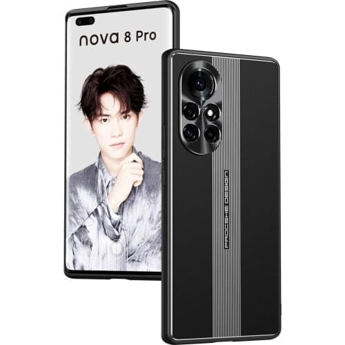 2021 New Metal Magnetic Car Holder Phone Cases For Huawei Nova 8 Pro TPU Soft Frame Anti-Fall Case For Huawei Nova 7 Cover Coque