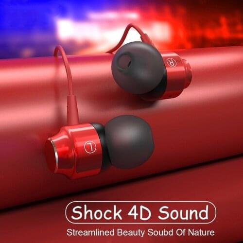 New Wired Earbuds Headphones 3.5mm Metal Magnetic Sport Earphone In-Ear Stereo Earbuds with Mic Super Bass for All Smartphones