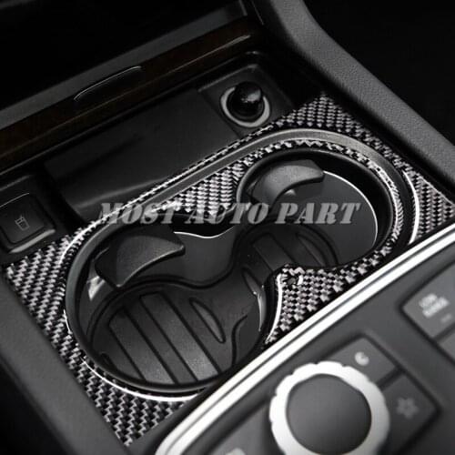 Carbon Fiber Console Cup Holder Cover For Benz GLE W166 Coupe C292 2015-2019 2 Model Car accesories interior Car decoration