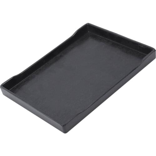 Rectangular plastic tray of restaurant service fast food pizzeria dinner