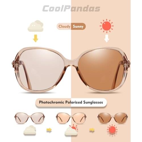 2020 Photochromic Sunglasses Women Polarized Chameleon Glasses Driving Tinted Goggle Anti-glare Sun Glasses lunette soleil femme