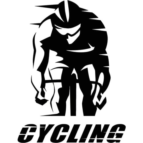 13M*17CM Cycling Words Cyclist Race Bike Sport Car Sticker Fashion KK Vinyl Car Decals