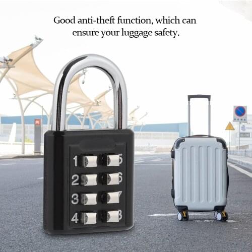 8 Digit Combination Code Padlock Security Password Lock for Travel Suitcase Luggage New
