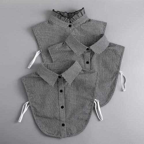 Women Adult Fake Collar Laides Lapel Solid Color Detachable Collar Shirt Female False Collar Necklace Lapel Blouse Top Decor
