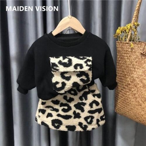 Winter Baby Girls suit Casual childrens clothing set autumn Fashion Leopard top Short skirt 2pcs/set infant kids Baby clothes