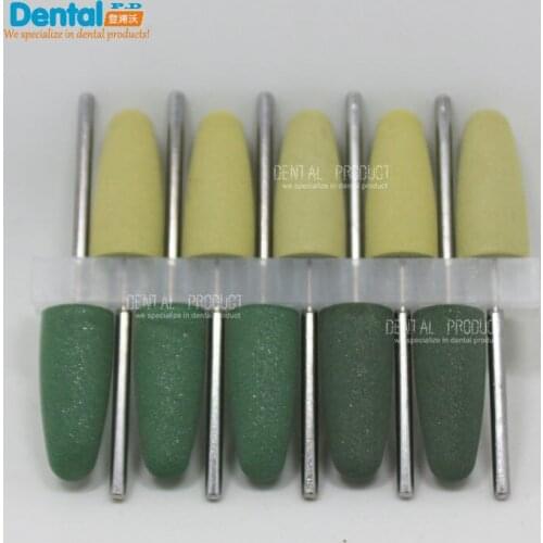 1Set/10pcs Dental SILICONE Polishers Resin Base Acrylic Polishing Burs 2.35mm