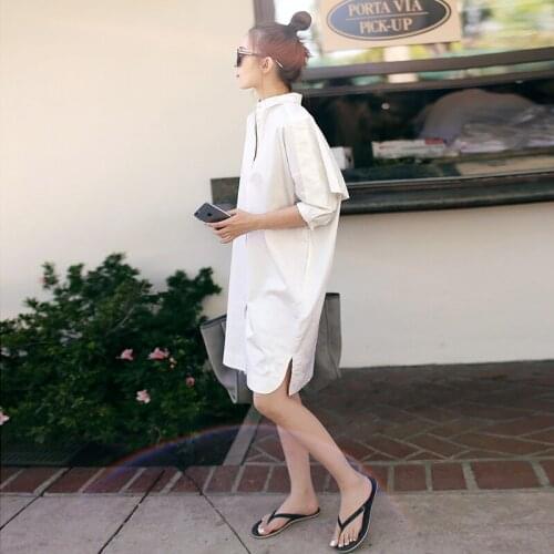 16 shirt fashion medium-long shirt one-piece dress S040
