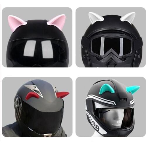 2Pcs Car Motorcycle Helmet Cat Ear Decoration Off-road Motorcycle Helmet Decoration Sticker Cosplay Jewelry Accessories