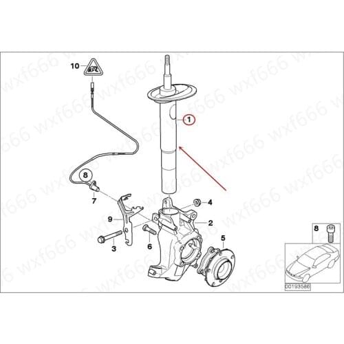 31306775055 31306775056 Front shock absorber Suitable for 5 Series 525b mw530 2005-2007 Front shock absorbing strut Front pillar
