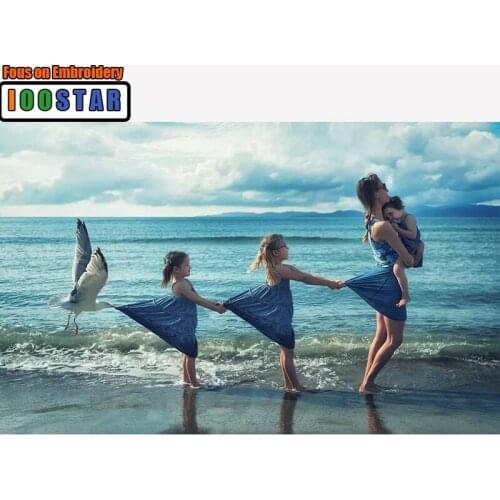 5D DIY Square Diamonds, Cross Stitch Mother Sister Embroidery 3D Diamond Mosaic Diamond Embroidered Rhinestones