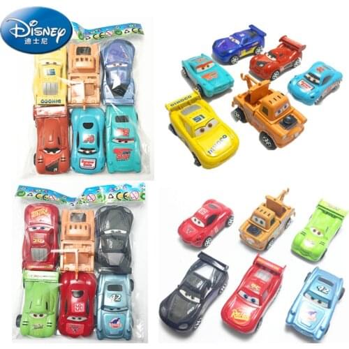 6PCS/Lot A/B style Disney Vehicle Mobilization Lightning McQueen Sally Carrera Mater Doc Hudson Childrens toys for Christmas
