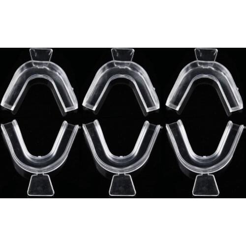 6pcs Thermoforming Teeth Whitening Tool Moldable Dental Splint Teeth Trays Home Oral Care Whitening Gel Mouthguard