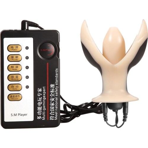 Electric Shock Anal Plug Vibrator Electro Butt Plug Silicone Anal Dilator Electric Massager E-stim Sex Toy For Unisex