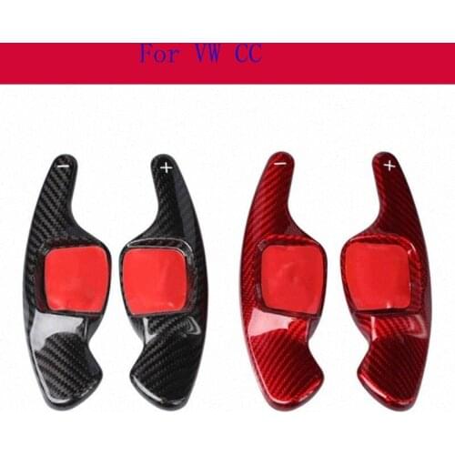 Car Accessories 2PCS Quality Carbon Fiber DSG Steering Wheel Shift Paddle Shifter For VW CC