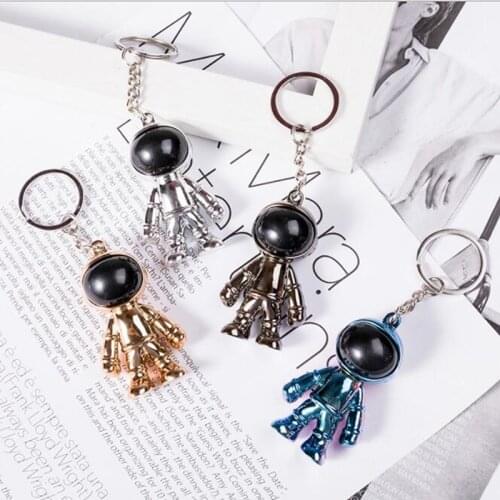3D Astronaut Space Robot Spaceman Keychain Handmade Keyring Alloy Jewelry Mens Fashion Car Keychain