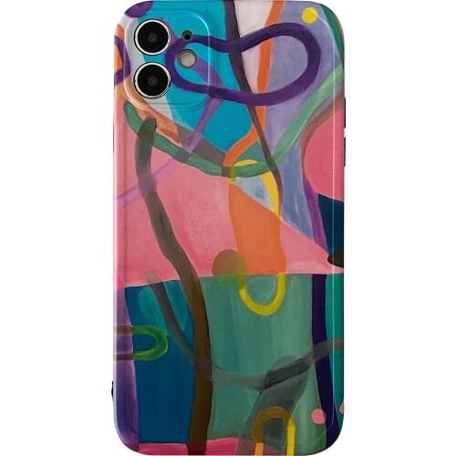 Street Style Graffiti Case for iPhone 12 Pro Max Back Phone Cover for 12 Mini 11 Pro Max X XS XR 8 7 Plus SE 2020 Capa