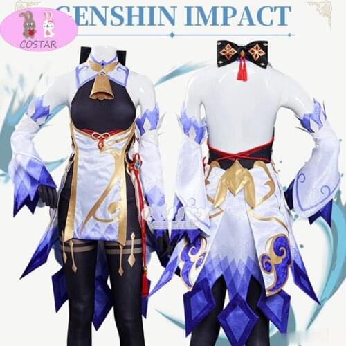COSTAR Anime Genshin Impact Ganyu Game Suit Dress Uniform Gan Yu Cosplay Costume Halloween Party Outfit For Women 2021 New