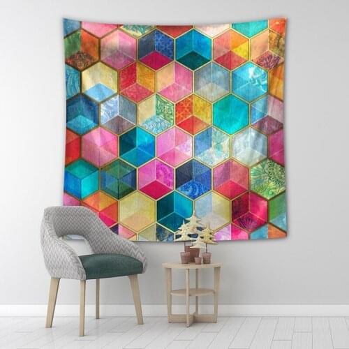 Home decor tapestri Wall Hanging Multifunctional Tapestry Boho Printed Bedspread Cover Yoga Mat Blanket Picnic Cloth