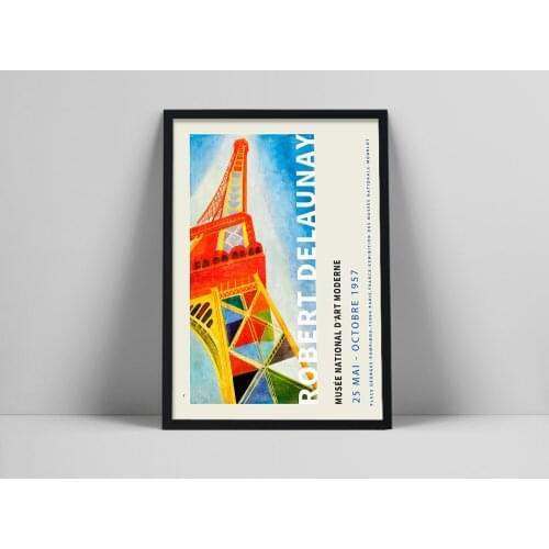 Robert Delaunay exhibitoin Poster, Delaunay Paris painting, Delaunay tower poster, Paris poster, tower poster, Fr