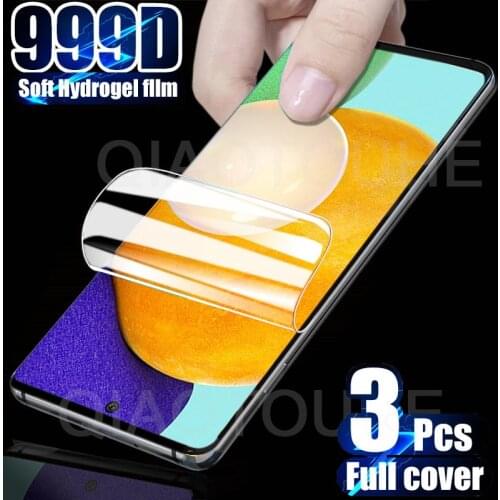 3Pcs Full Cover Screen Protector For Samsung Galaxy A51 A50 A52 A71 A72 A31 A41 A21S A11 A12 A32 A6 A7 A9 A8 2018 Hydrogel Film