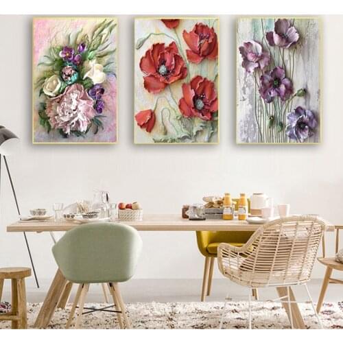 Art Scandinavian Flower Poster Home Decor Canvas Painting Wall Art Posters And Prints Wall Pictures For Living Room Decoration