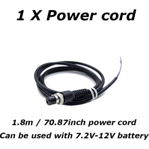 1.8m / 70.87inch Pruning Shears cable Can be used with 7.2V-12V battery Suitable for NEW 12VElectric Scissors Pruning Shears