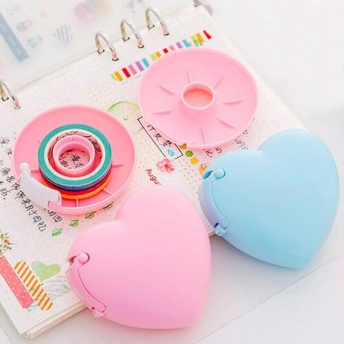 Kawaii Tape Dispenser Children Cute Tape Cutter Separater Eyelashes Tape Medical Paper Dispenser School Stationery Office Supply