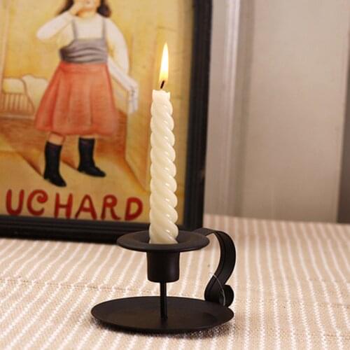 Wrought Iron Cone Candle Holder Retro Home Decoration Ornaments Suitable For Wedding, Banquet, Party And Bar Decoration