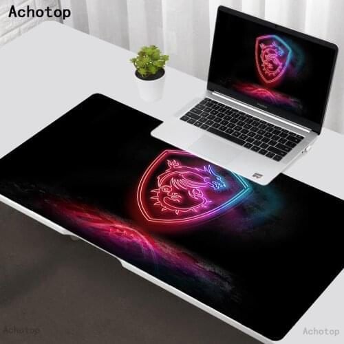 MSI Logo Customized 3/4mm Thickness PC Keyboard Gaming Mousepad Anime Large Rubber Gamer Mouse Pad 900x400 Mats mouse Carpet