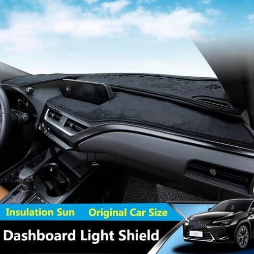 QHCP Car Dashboard Cover Dash Mat Non-slip Sun Shade Pad Carpet Anti-UV Flannel Polyester 2Pcs Special For Lexus UX200 260H 2019