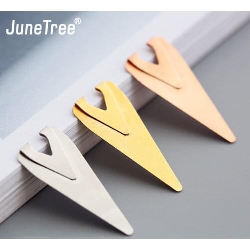 Brief Style Metal Paper Clip Bookmark Books Mark Clips Teacher Gift School Office Supplies Stationery Student Colors 3 pcs/pack