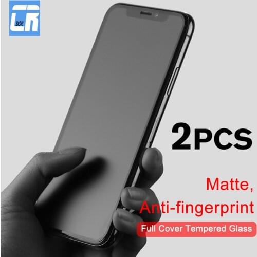 2Pcs No Fingerprint Matte Tempered Glass for iPhone 11 12 XS Max Pro Screen Protector for iPhone X XR 6S 7 8 Plus Frosted Glass