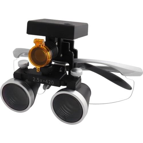 Medical Magnifier Dental Loupes 2.5 3.5x420 Magnification Binocular Headlight Headlamp 3W All-in-one Battery Cloth Case