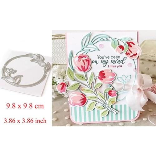 Frame Builder Botanical Circle Cutting Dies Metal Stencils for DIY Scrapbooking Album Paper Cards Craft Decor New 2020 Die