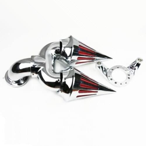 Motorcycle Chrome Double SPIKE AIR CLEANER FOR Harley CV CARB V-TWIN