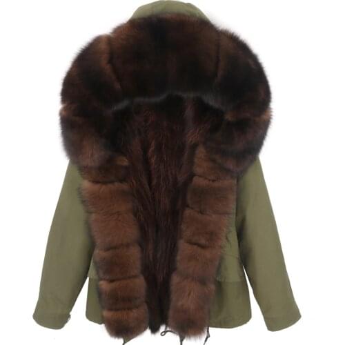 Men Short Parka Winter Jacket fox Fur Coat 2020 WaterproofMen Parkas Natural Fox Fur Collar Hooded Outerwear Streetwear