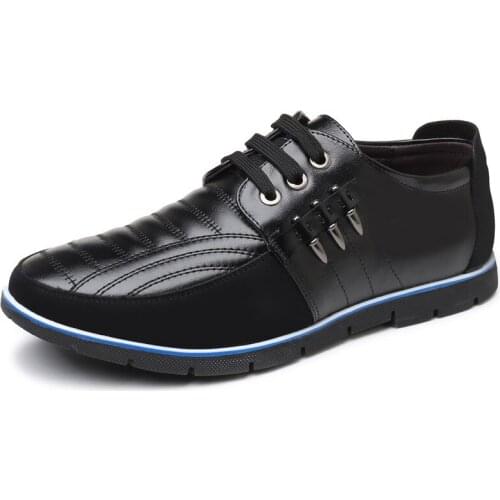 Black Genuine Leather office Shoes Men Elevator Casual Shoes Height Increasing 5 Cm Man Shoes Comfortable Flats Chaussure Homme