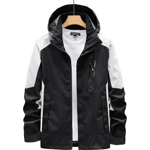 Men Waterproof Jackets Hooded Coats Male Outdoor Outwears Windbreaker Windproof Spring Autumn Jacket Fashion Clothing Coat 9902